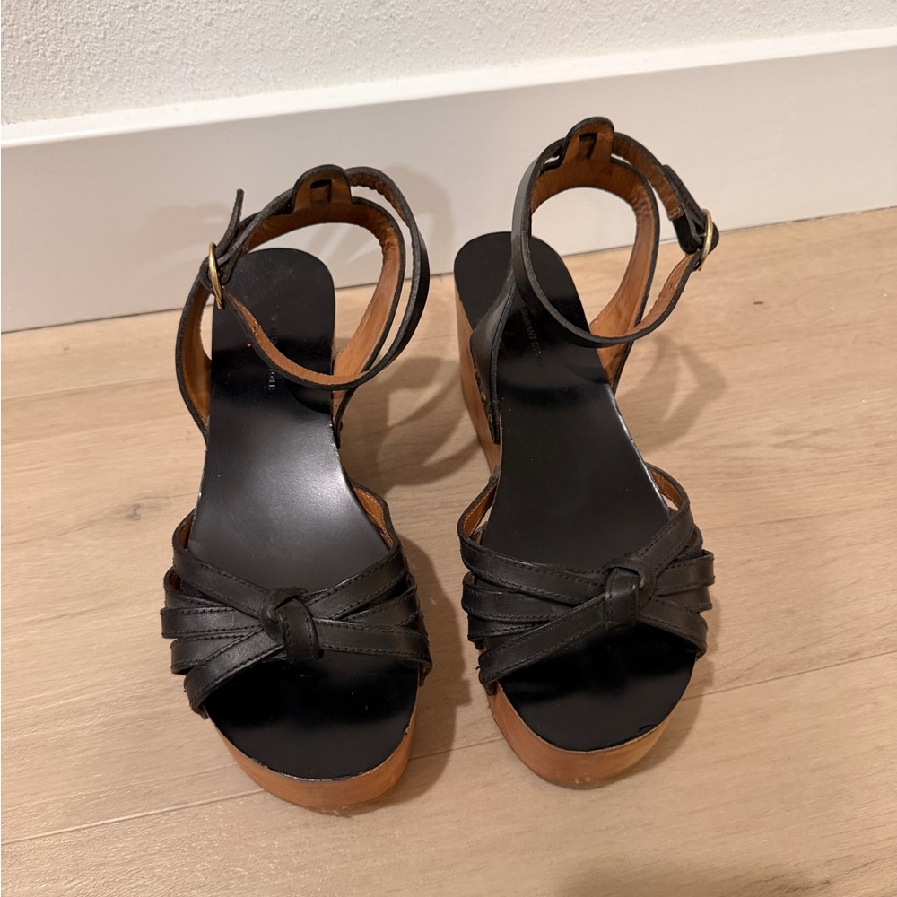 Authentic Isabel Marant Black Leather Sandals